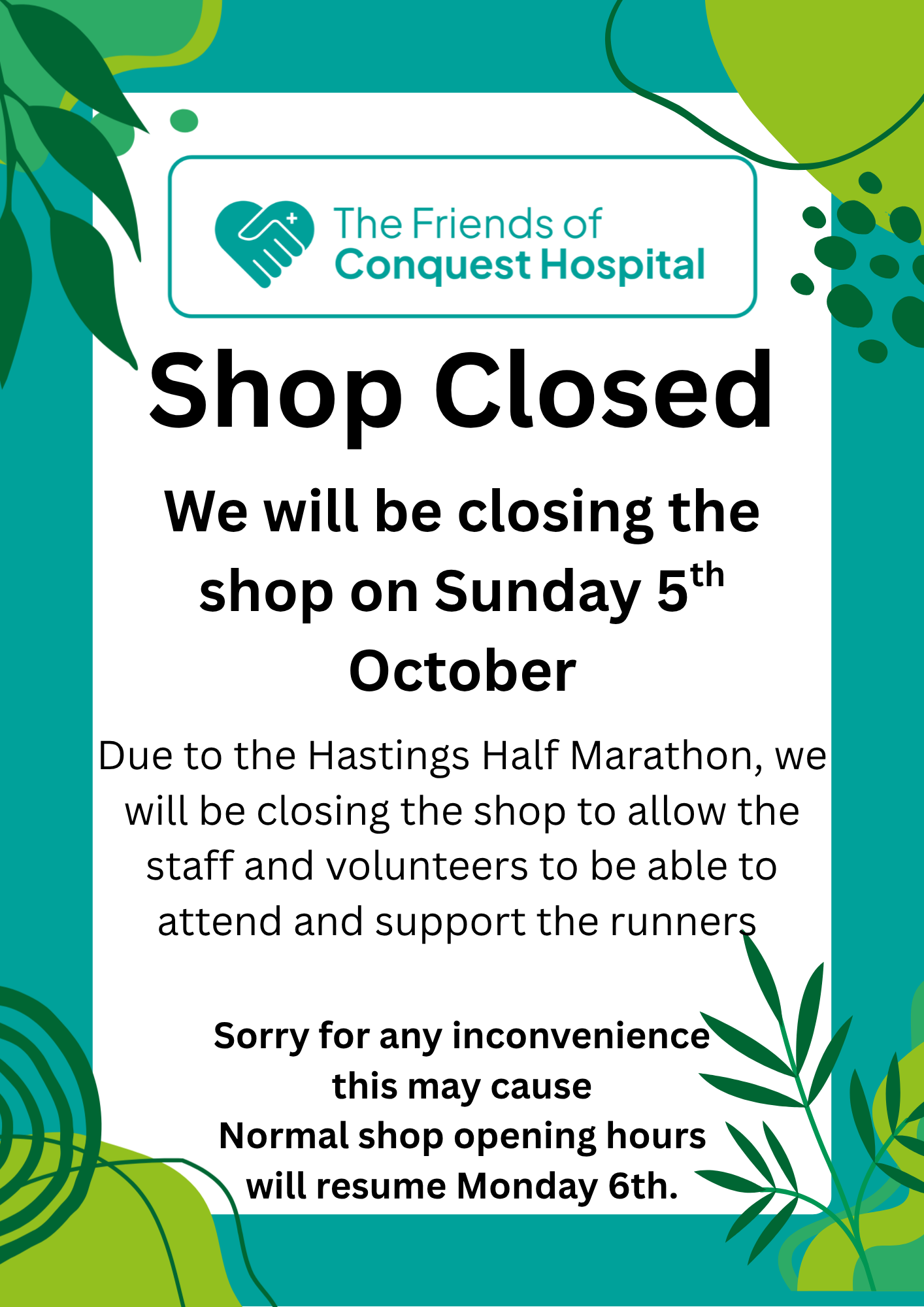 If you are visiting the hospital allow extra time due to road closures!