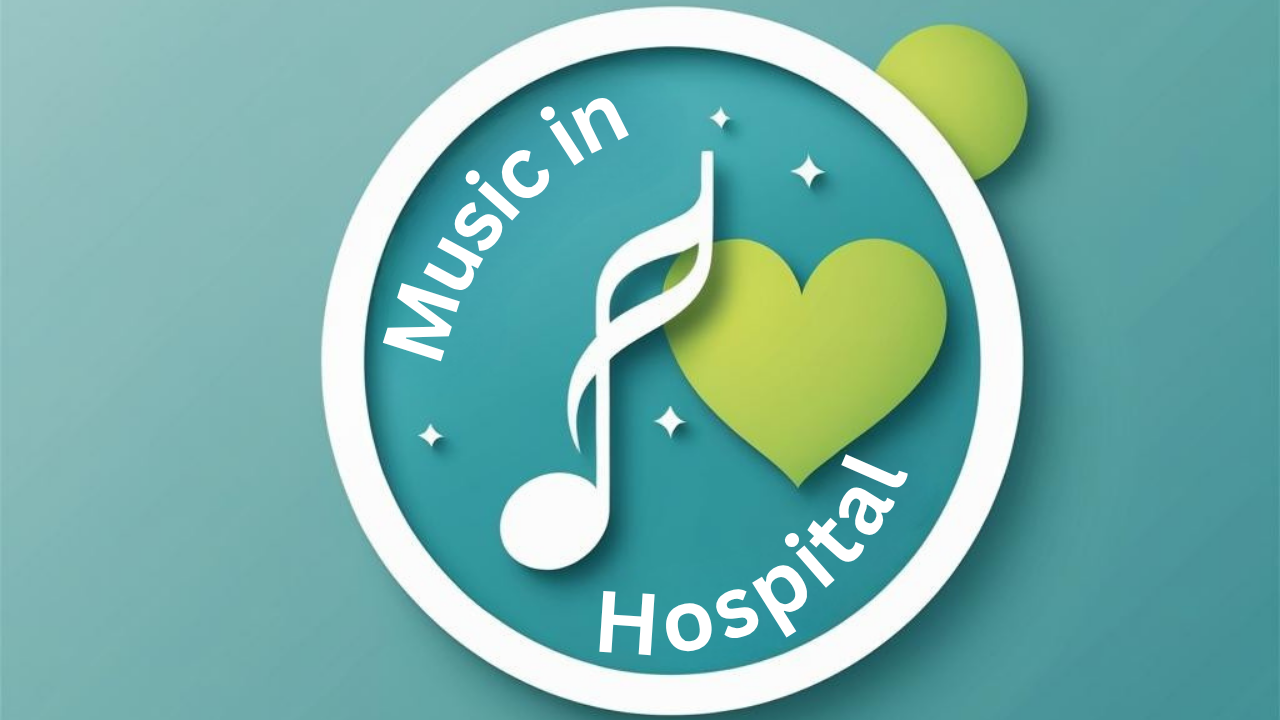 Music in Hospital logo - circle with music note and heart