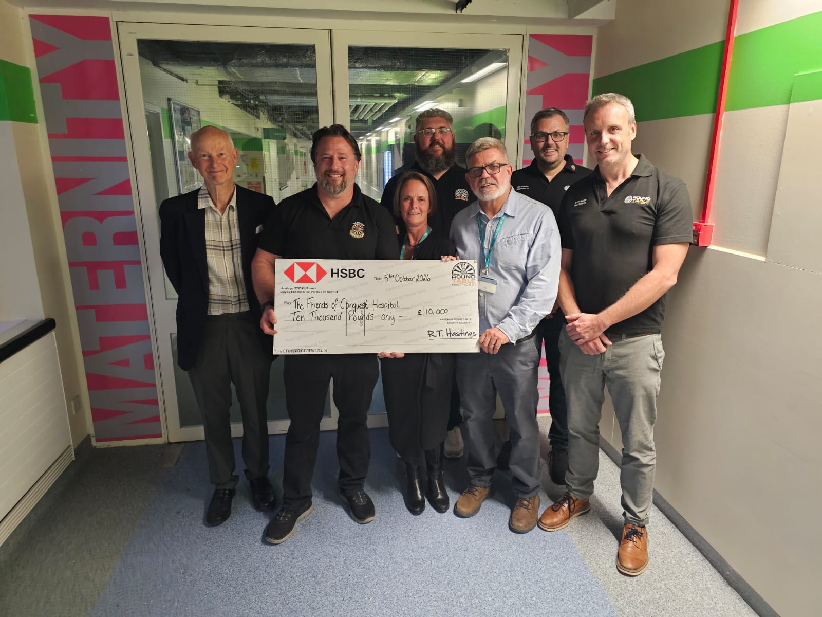 Hastings Round Table donated £10,000 to Equipment Appeal
